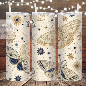 Boho Butterfly Stainless Steel Tumbler